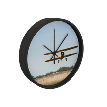 Stearman Biplane Over a Field 10 inch wall clock