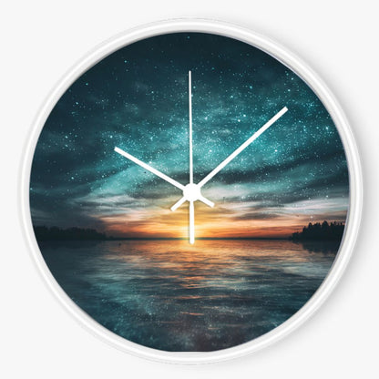Starry Night Sunset 10 inch wall clock