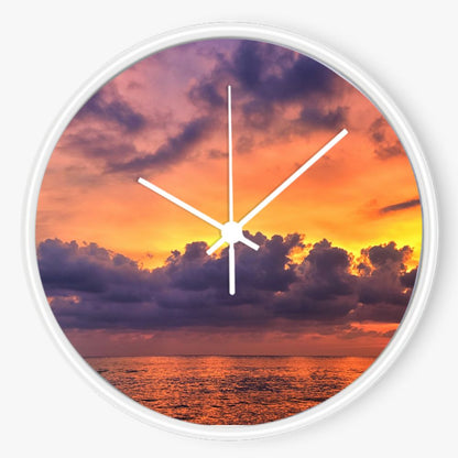 Cloudy Sunset 10 inch wall clock