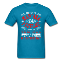 Mascara to Grease Girl Mechanic Men's T-Shirt - turquoise