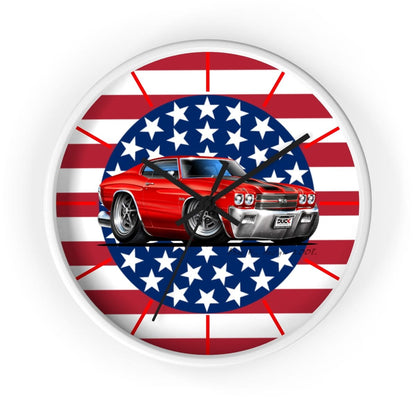 Stars and Stripes and a 1970 Chevelle Wall clock