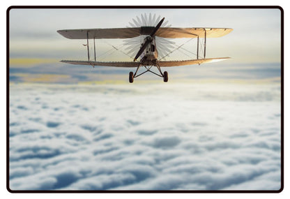 Over the Clouds Biplane Desk Mat