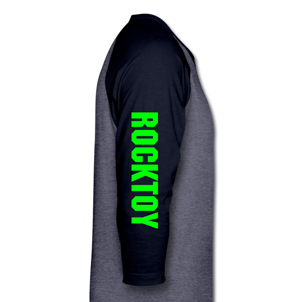 Baseball T-Shirt - heather blue/navy