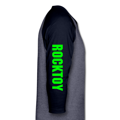 Baseball T-Shirt - heather blue/navy