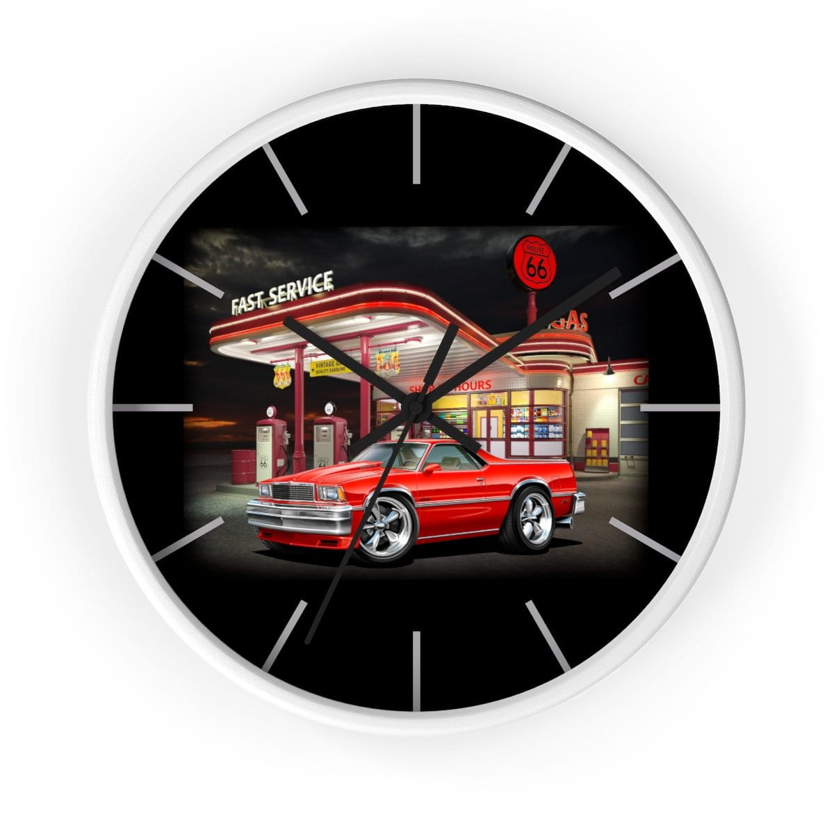 1978 El Camino Gas Station Wall clock