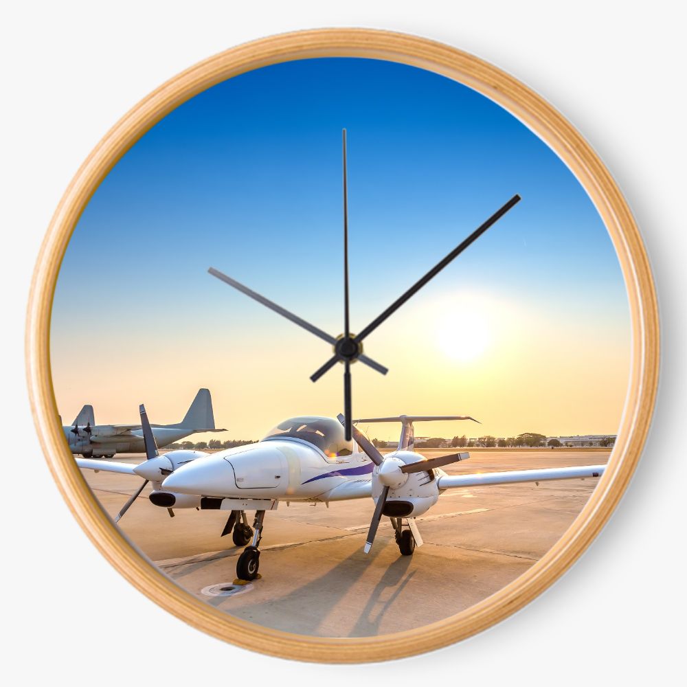 Runway Plane 10 inch wall clock