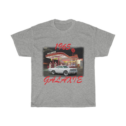 1965 Galaxie Muscle Car Art Route 66 Unisex Heavy Cotton Tee