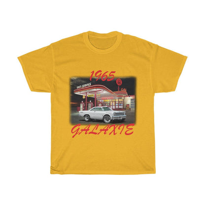 1965 Galaxie Muscle Car Art Route 66 Unisex Heavy Cotton Tee