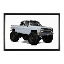 White 4x4 Crew Cab Pickup Truck Sublimation Doormat