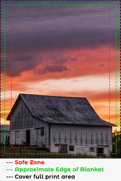 Barn Sunset Blanket