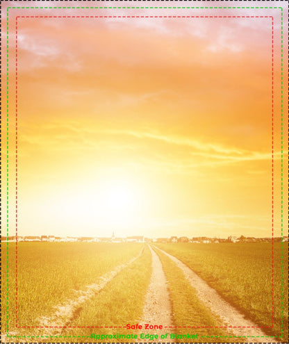 Sunset In the Field Blanket