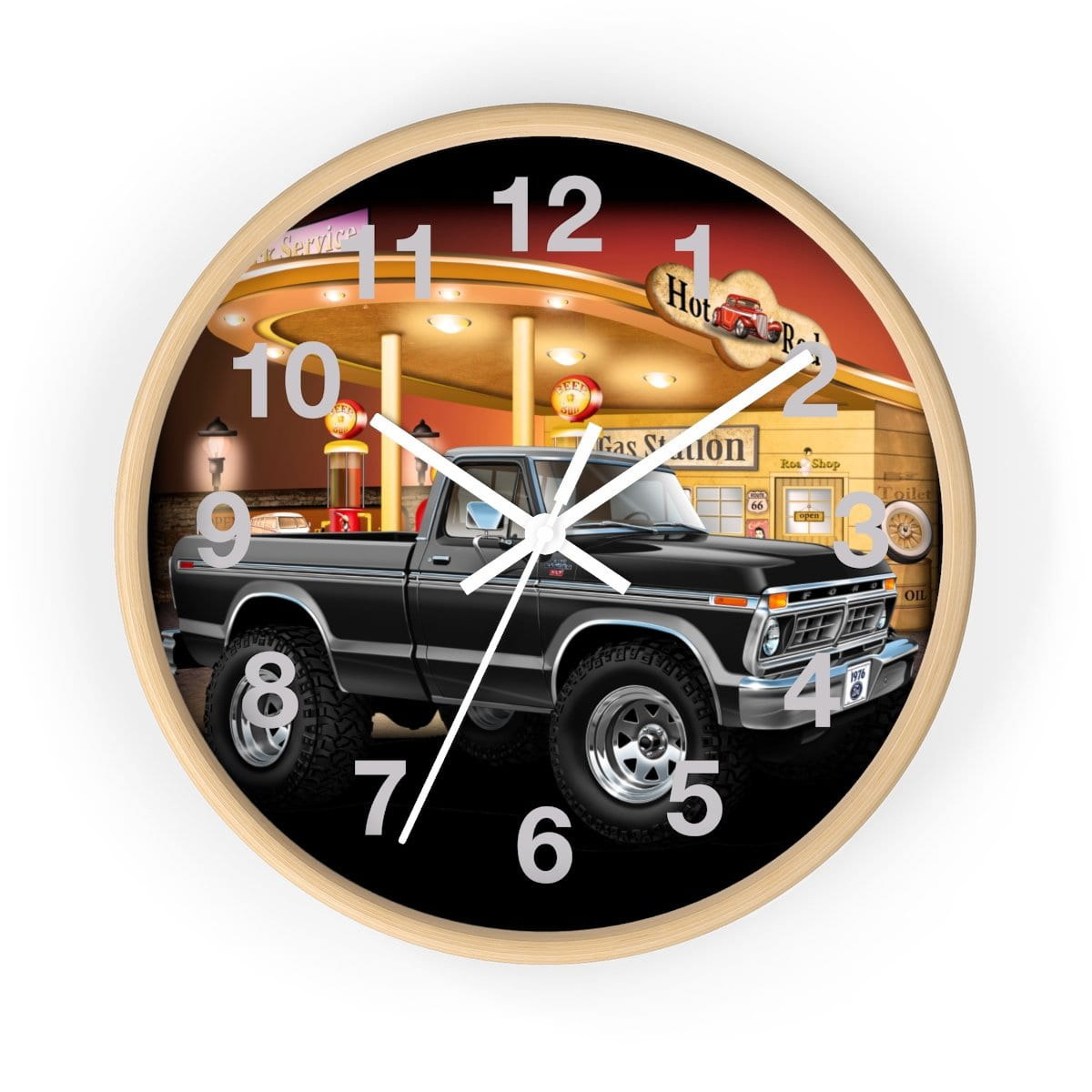 1976 F-150 Ranger XLT 4x4 Pickup Truck Wall clock