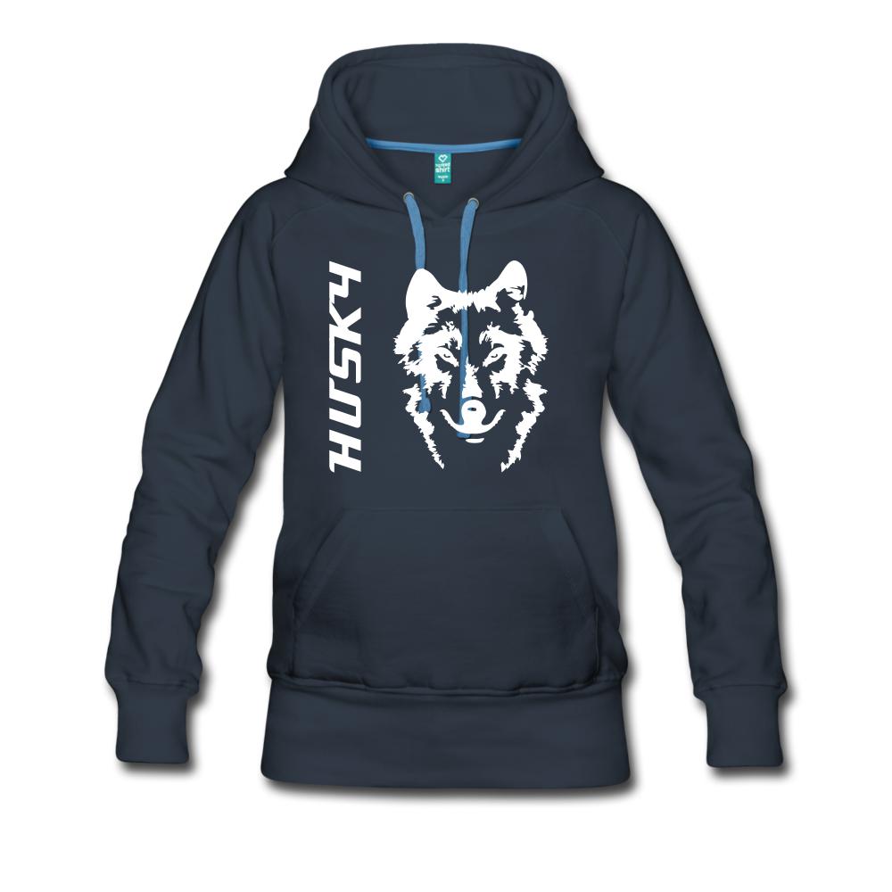 Siberian Husky Women’s Premium Hoodie - navy