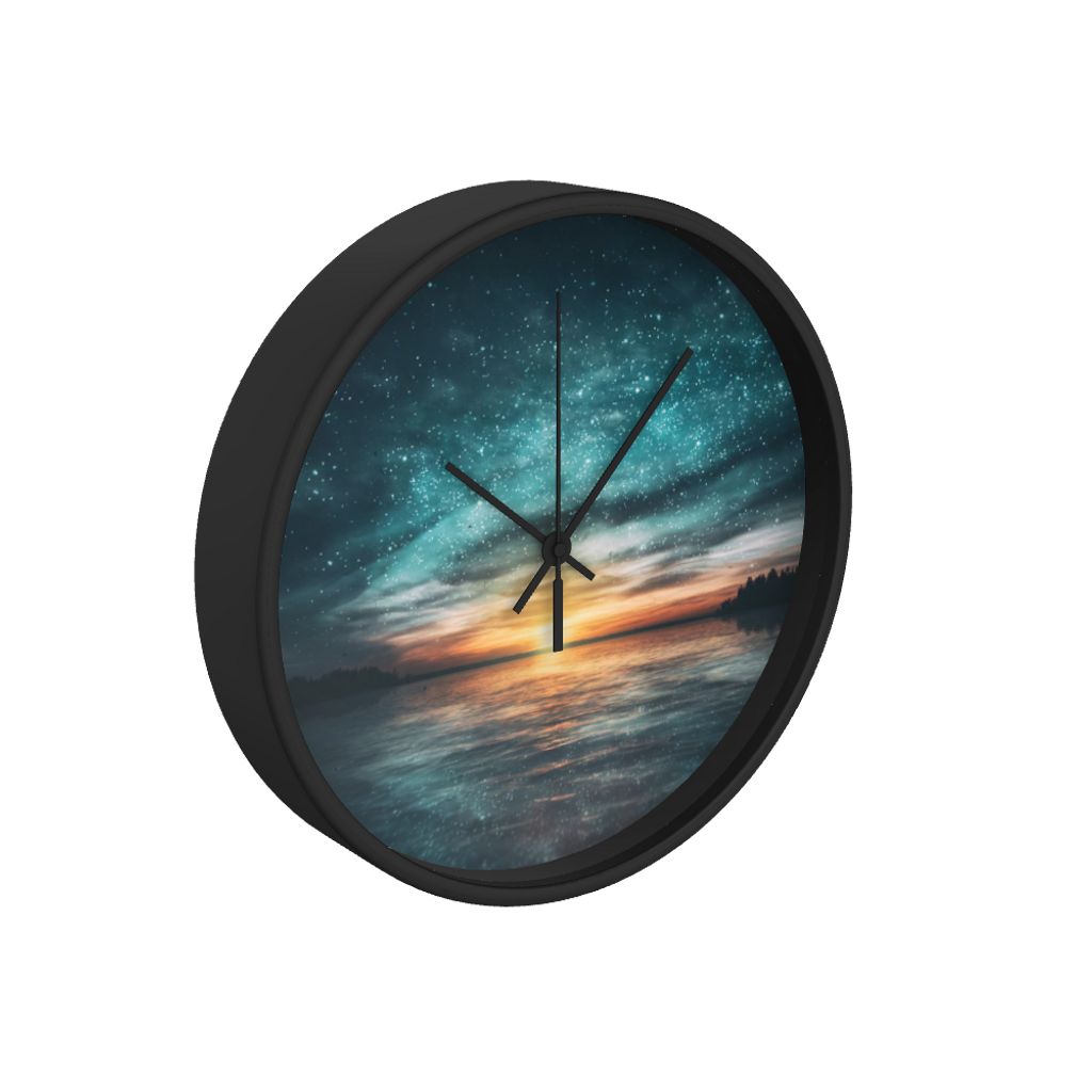 Starry Night Sunset 10 inch wall clock