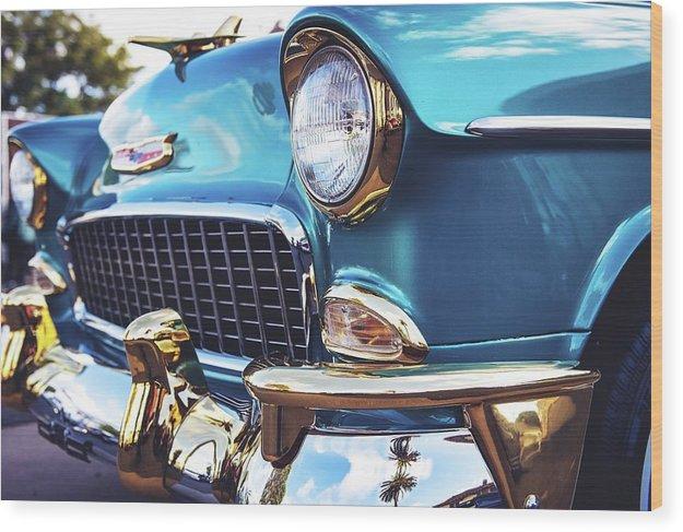 50's Blue - Wood Print