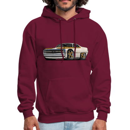 1970 Chrysler 300 Hurst Car Art Men's Hoodie - burgundy