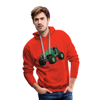 Green Jeep Rocktoy Rock Climber Car Art Men’s Premium Hoodie - red