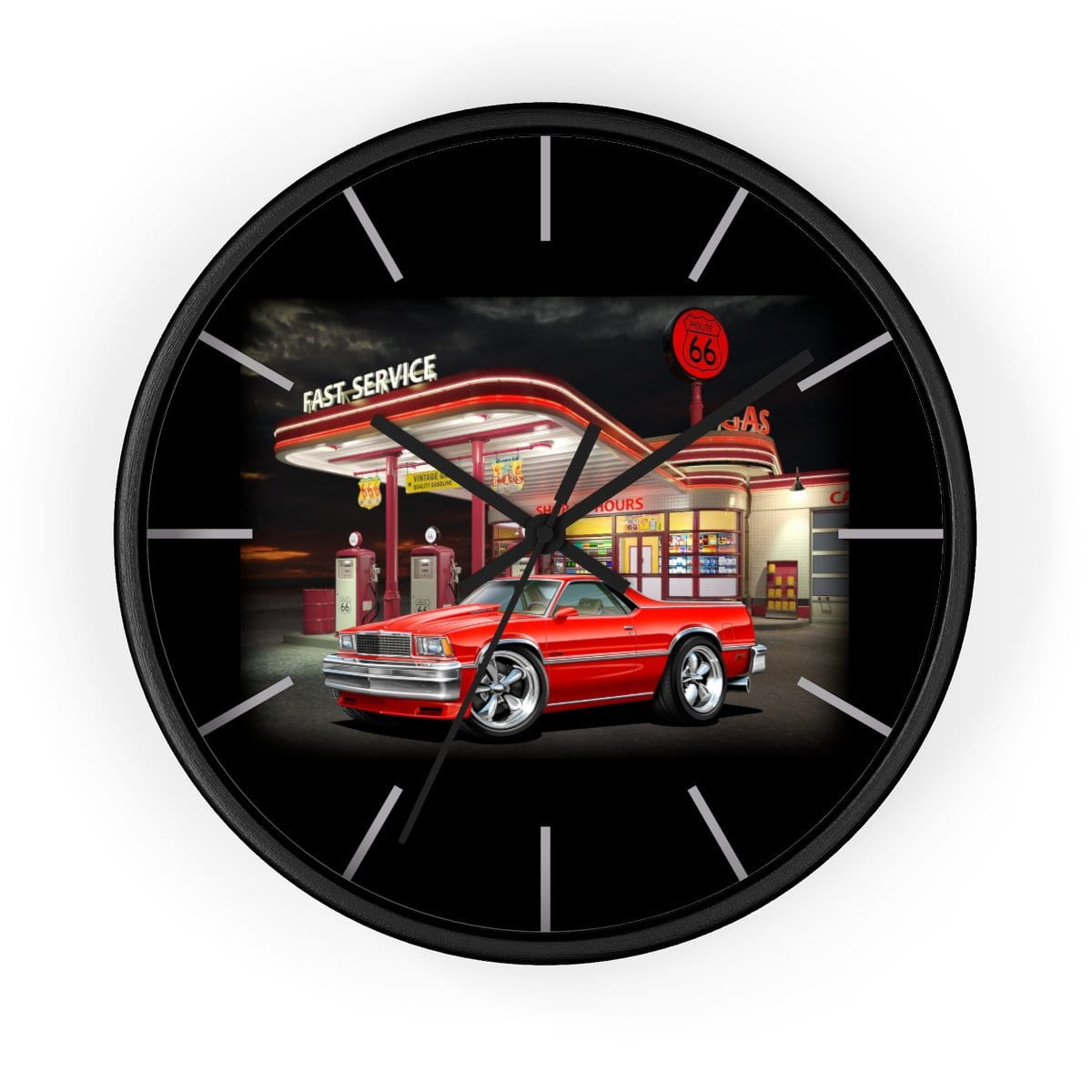 1978 El Camino Gas Station Wall clock
