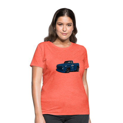1967 Blue Ford F-100 Women's T-Shirt - heather coral