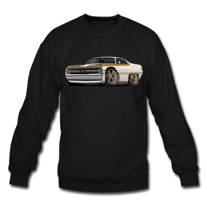 1970 Chrysler 300 Hurst Car Art Crewneck Sweatshirt - black