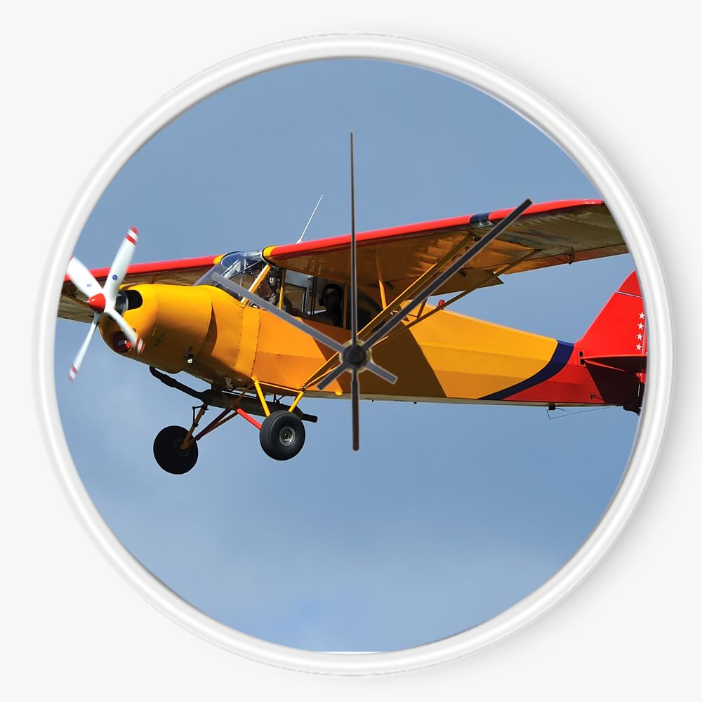Piper Cub Sky 10 inch wall clock