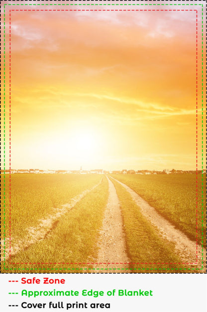 Sunset In the Field Blanket