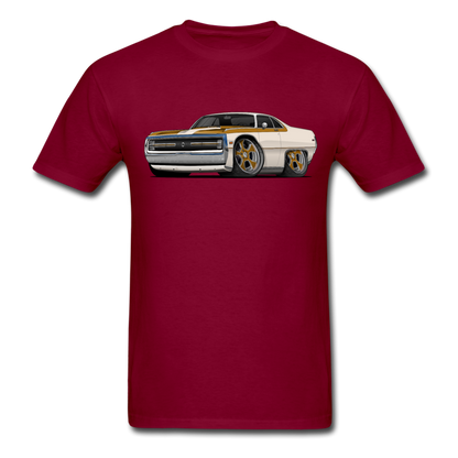 1970 Chrysler 300 Hurst Car Art Men's T-Shirt - burgundy
