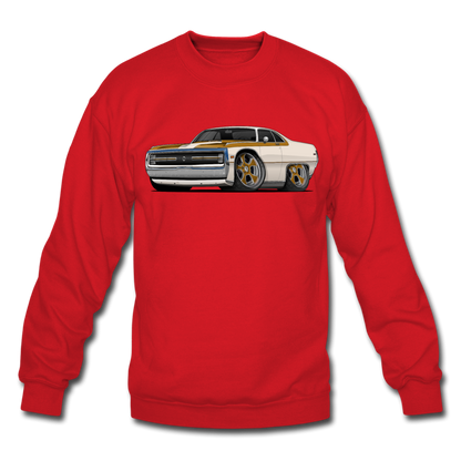 1970 Chrysler 300 Hurst Car Art Crewneck Sweatshirt - red
