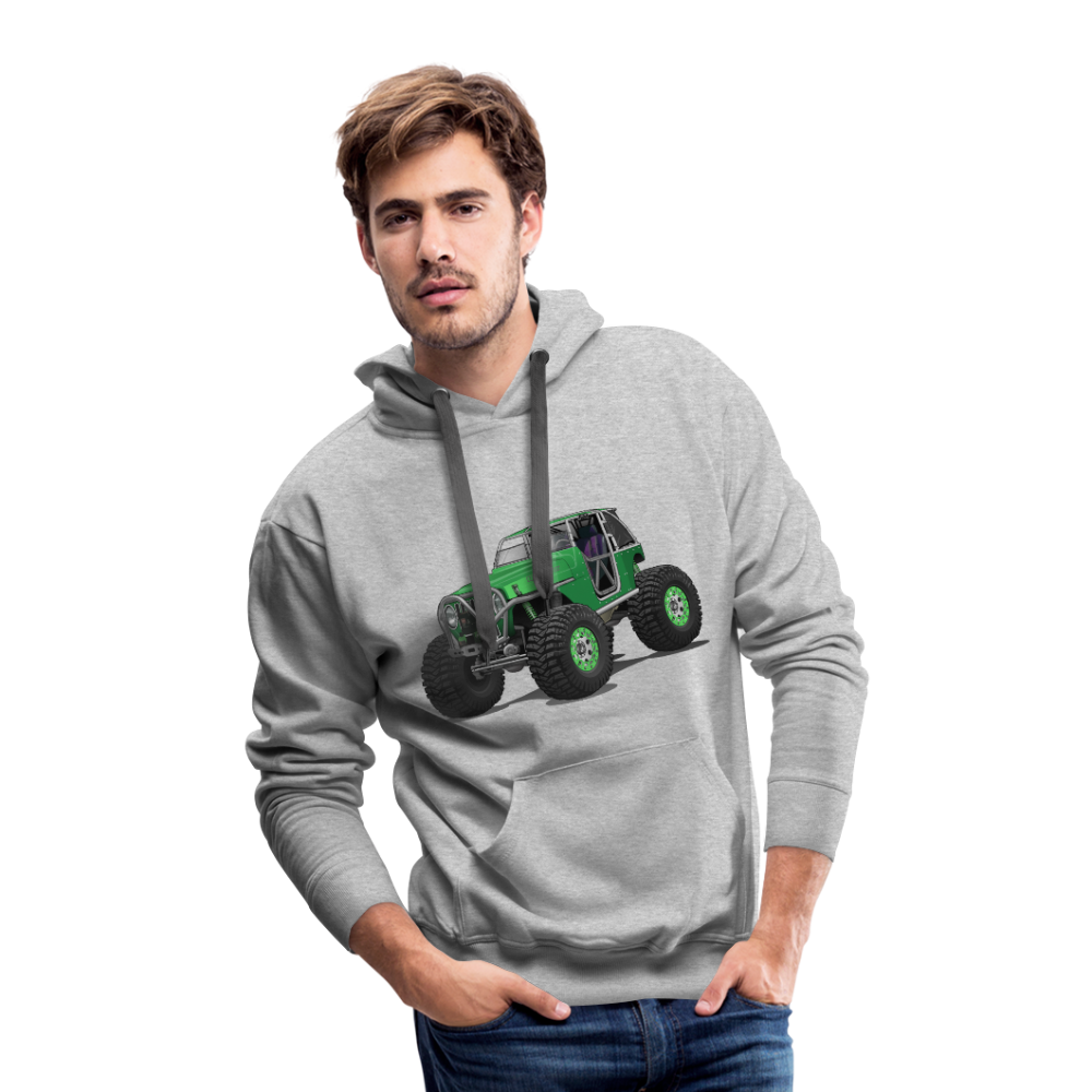 Green Jeep Rocktoy Rock Climber Car Art Men’s Premium Hoodie - heather gray