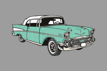 Car Art 1957 Old Car Wall Decals
