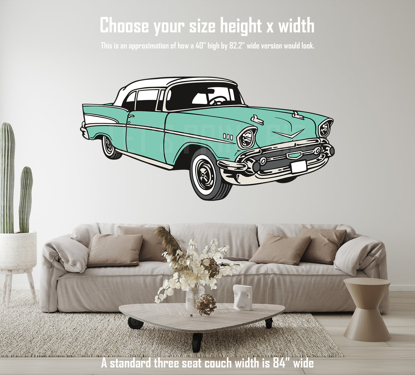 Car Art 1957 Old Car Wall Decals