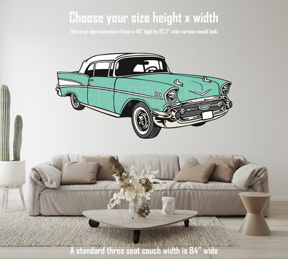 Car Art 1957 Old Car Wall Decals