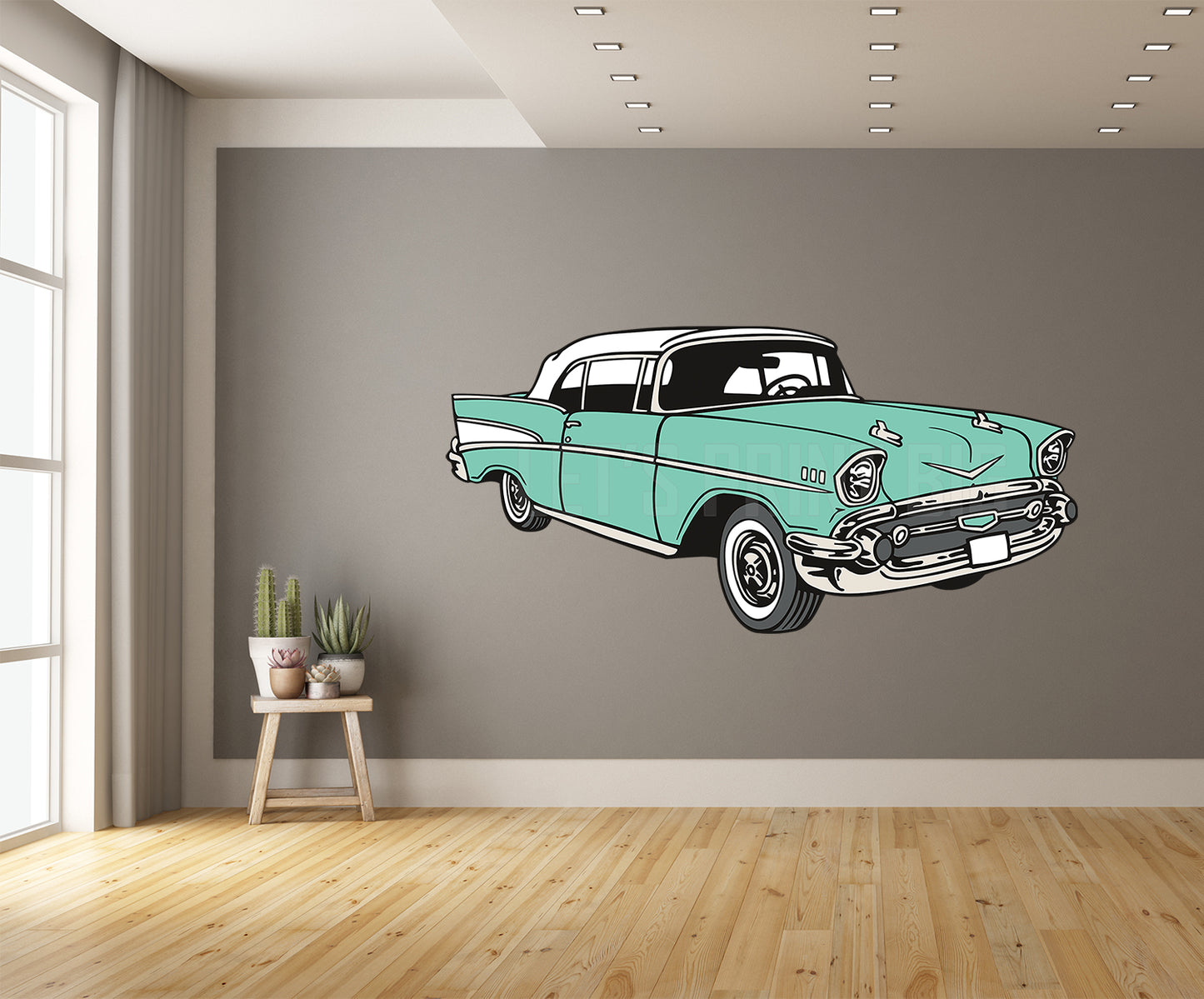 Car Art 1957 Old Car Wall Decals