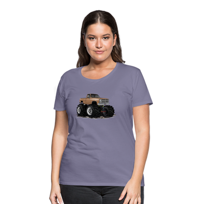 1986 Chevrolet 4x4 Pickup Truck Car Art Women’s Premium T-Shirt - washed violet