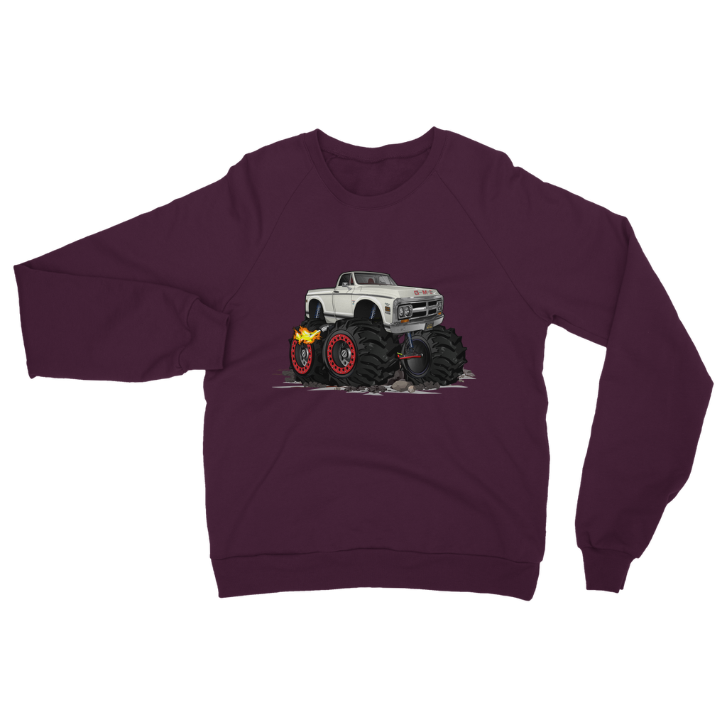 1972 GMC 4x4 Pickup Monster Truck with Rocks Car Art Classic Adult Sweatshirt