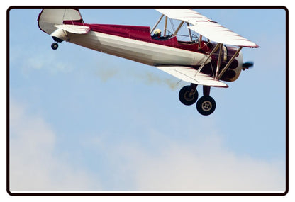 Red and White Stearman Biplane Desk Mat