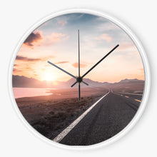 Lake and Road Sunset 10 inch wall clock