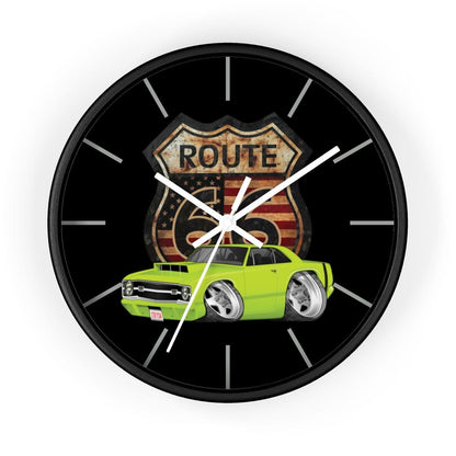 1969 Dart Route 66 Car Art Wall clock