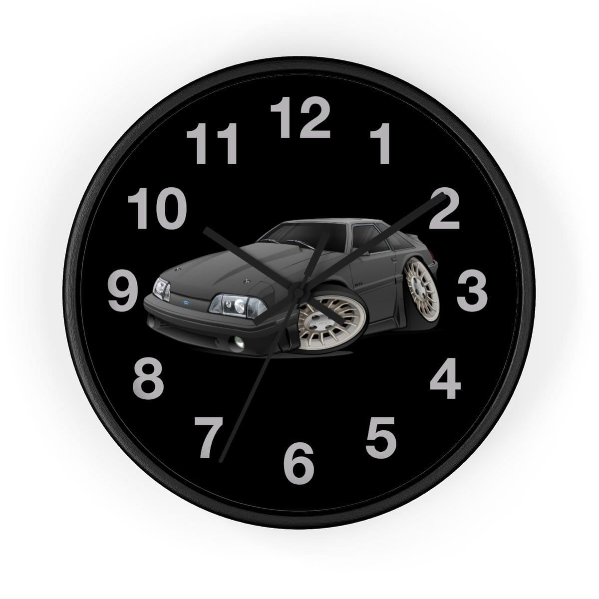 Black Fox Body Mustang Wall clock
