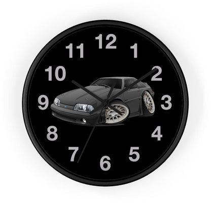 Black Fox Body Mustang Wall clock