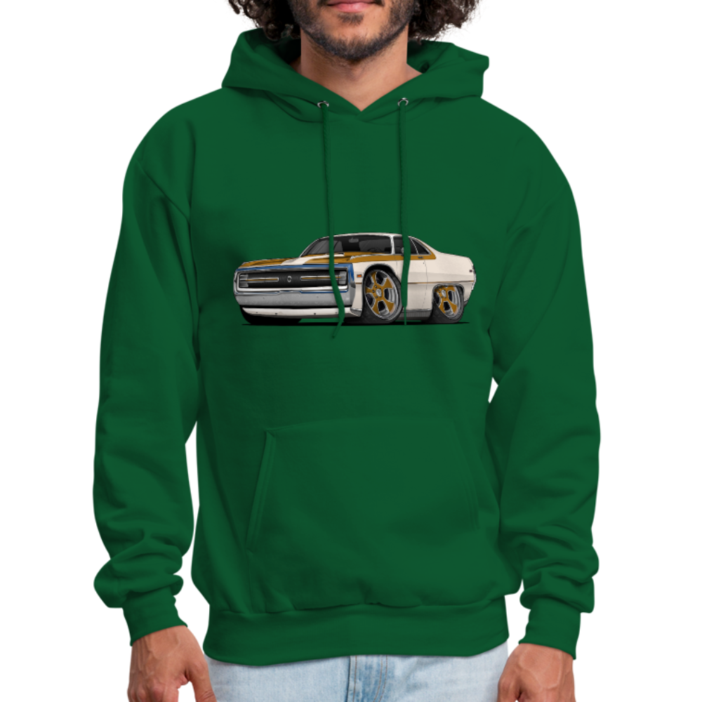 1970 Chrysler 300 Hurst Car Art Men's Hoodie - forest green