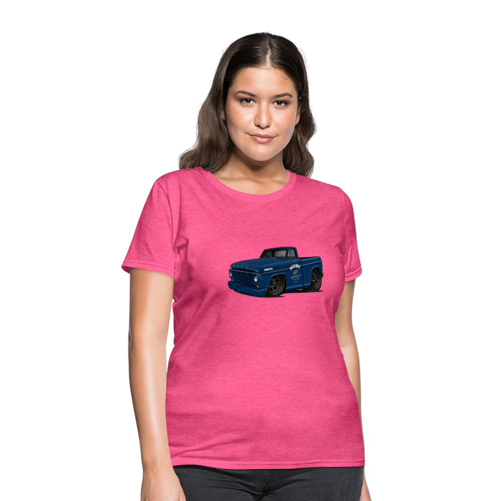 1967 Blue Ford F-100 Women's T-Shirt - heather pink
