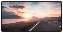 Lake and Road Sunset Desk Mat