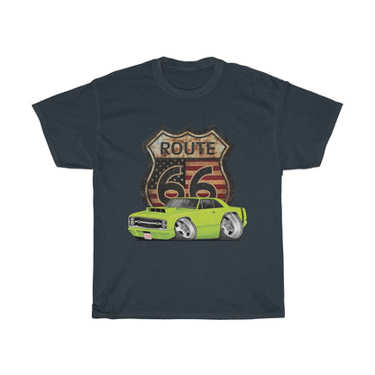 1969 Dart Car Art Route 66 Unisex Heavy Cotton Tee