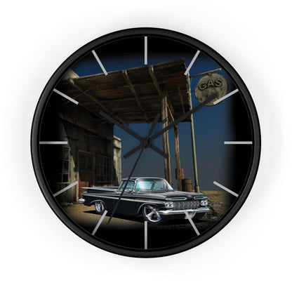 1959 El Camino Old Gas Station Wall clock