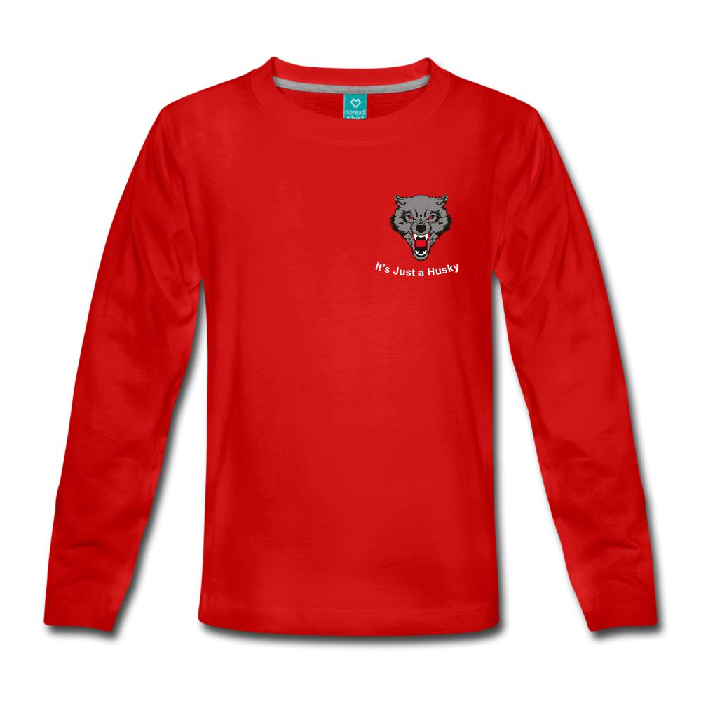 It's Just a Husky Kids' Premium Long Sleeve T-Shirt - red