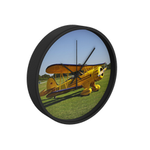 Yellow Waco Biplane 10 inch wall clock