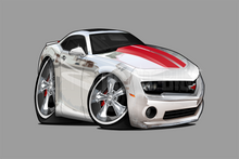 Car Art 5th Generation Camaro Chrome Vinyl Wrapped Cartoon Wall Decal