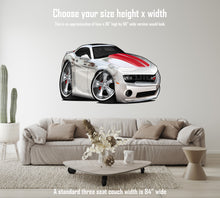 Car Art 5th Generation Camaro Chrome Vinyl Wrapped Cartoon Wall Decal