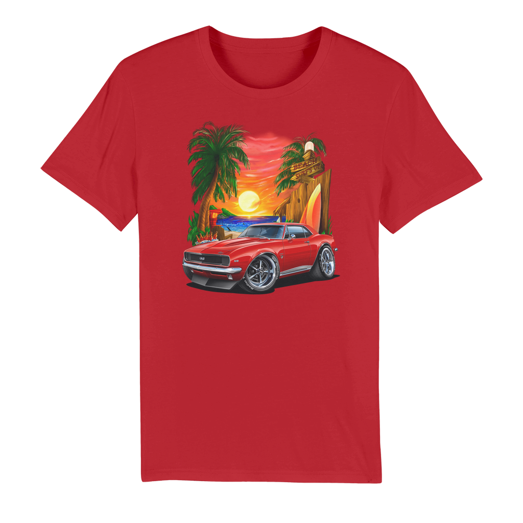 1967 Camaro SS Margaritaville Beach Car Art Organic Jersey Adult T-Shirt